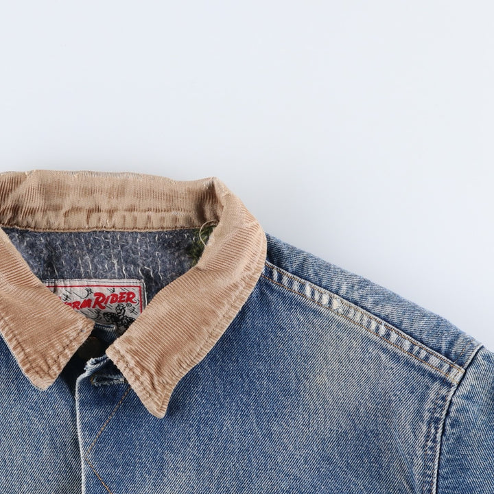 Vintage Lee STORM RIDER denim jacket from the 1980'S and 1990s, size L, men's. unclear blue type Vintage Second Hand