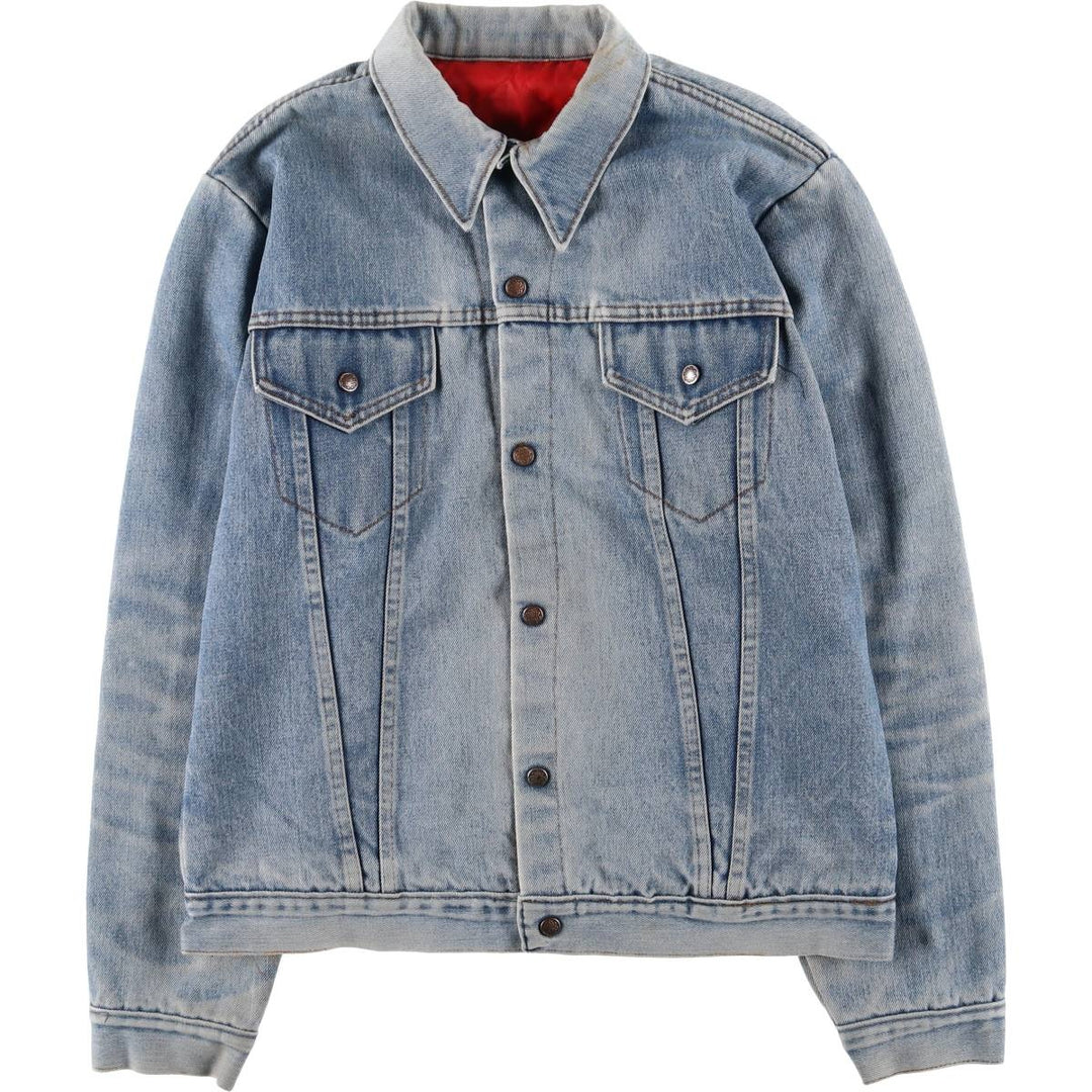 Padded denim jacket, size L, for men unclear Blue type light blue Vintage Second Hand