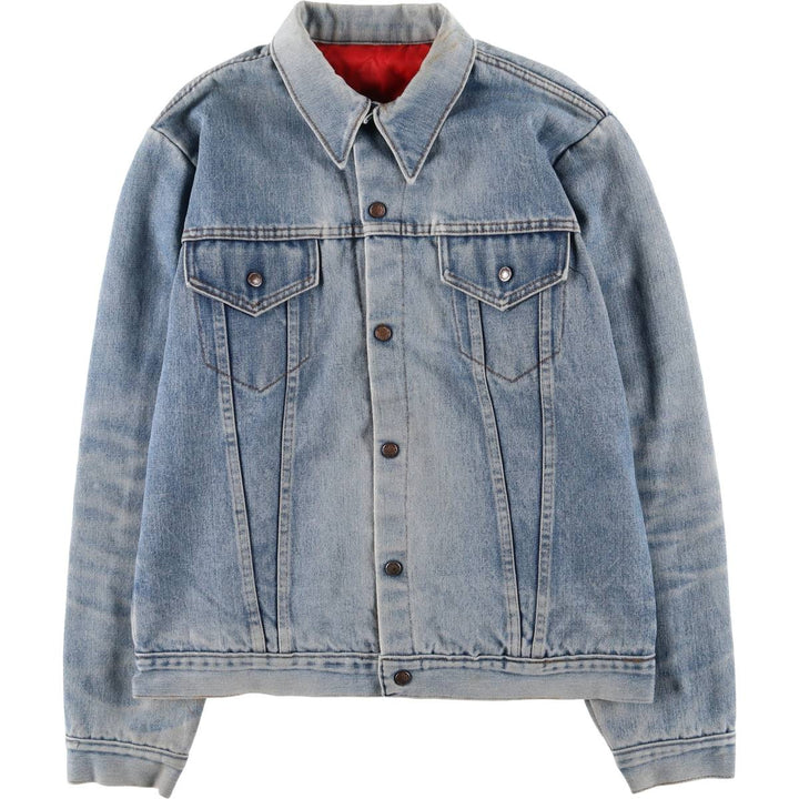 Padded denim jacket, size L, for men unclear Blue type light blue Vintage Second Hand