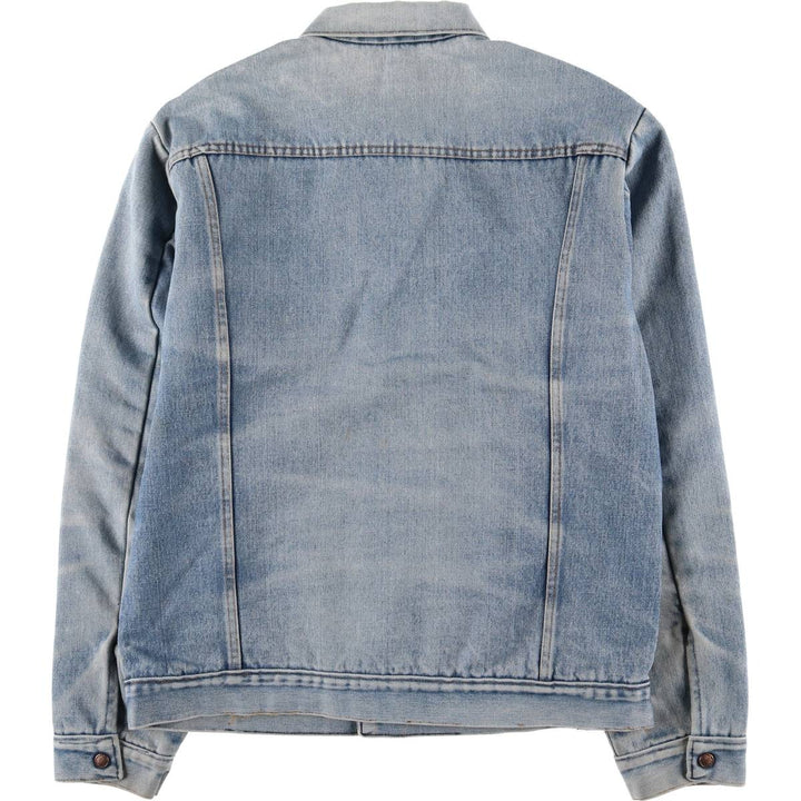 Padded denim jacket, size L, for men unclear Blue type light blue Vintage Second Hand