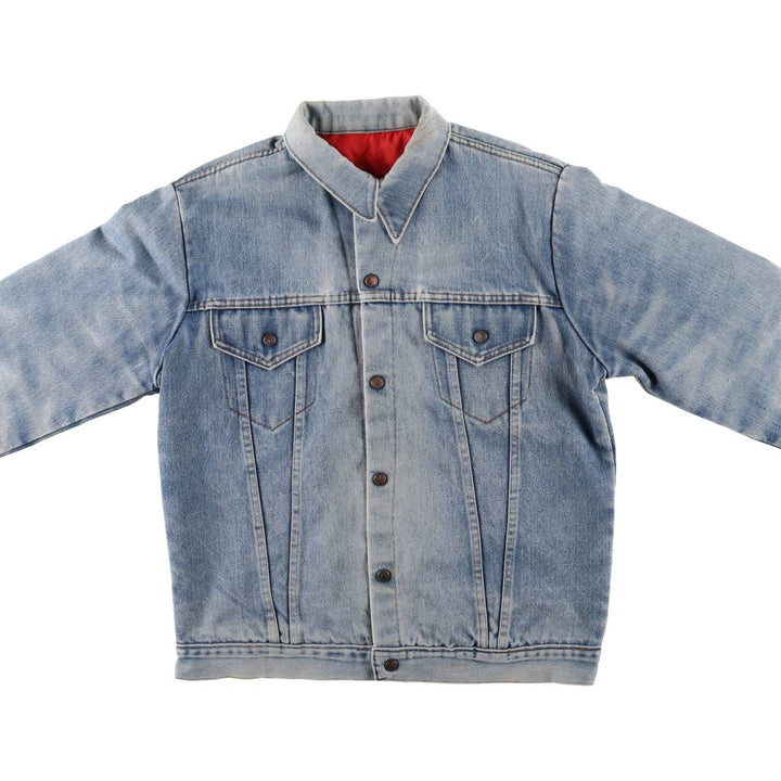 Padded denim jacket, size L, for men unclear Blue type light blue Vintage Second Hand