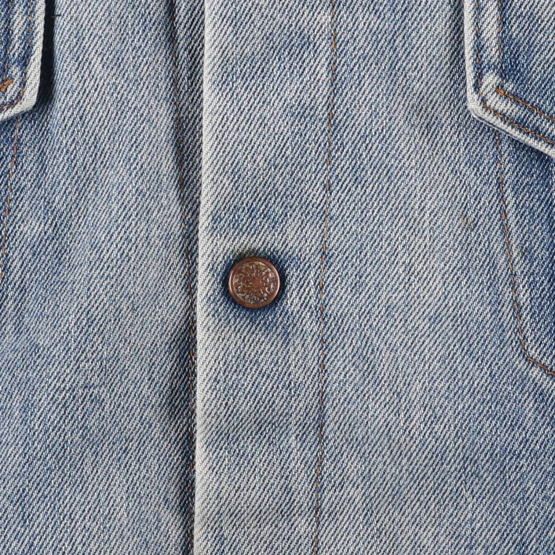 Padded denim jacket, size L, for men unclear Blue type light blue Vintage Second Hand