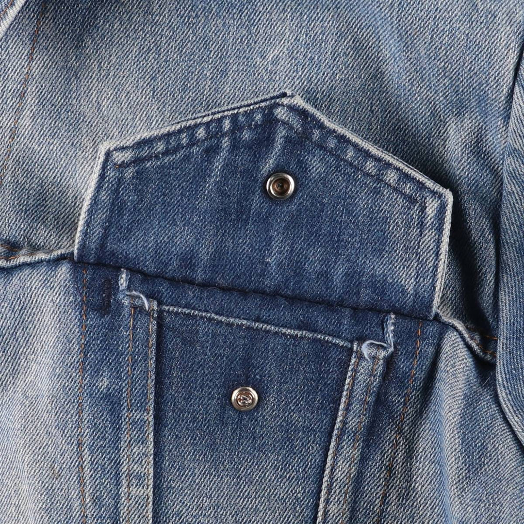 Padded denim jacket, size L, for men unclear Blue type light blue Vintage Second Hand