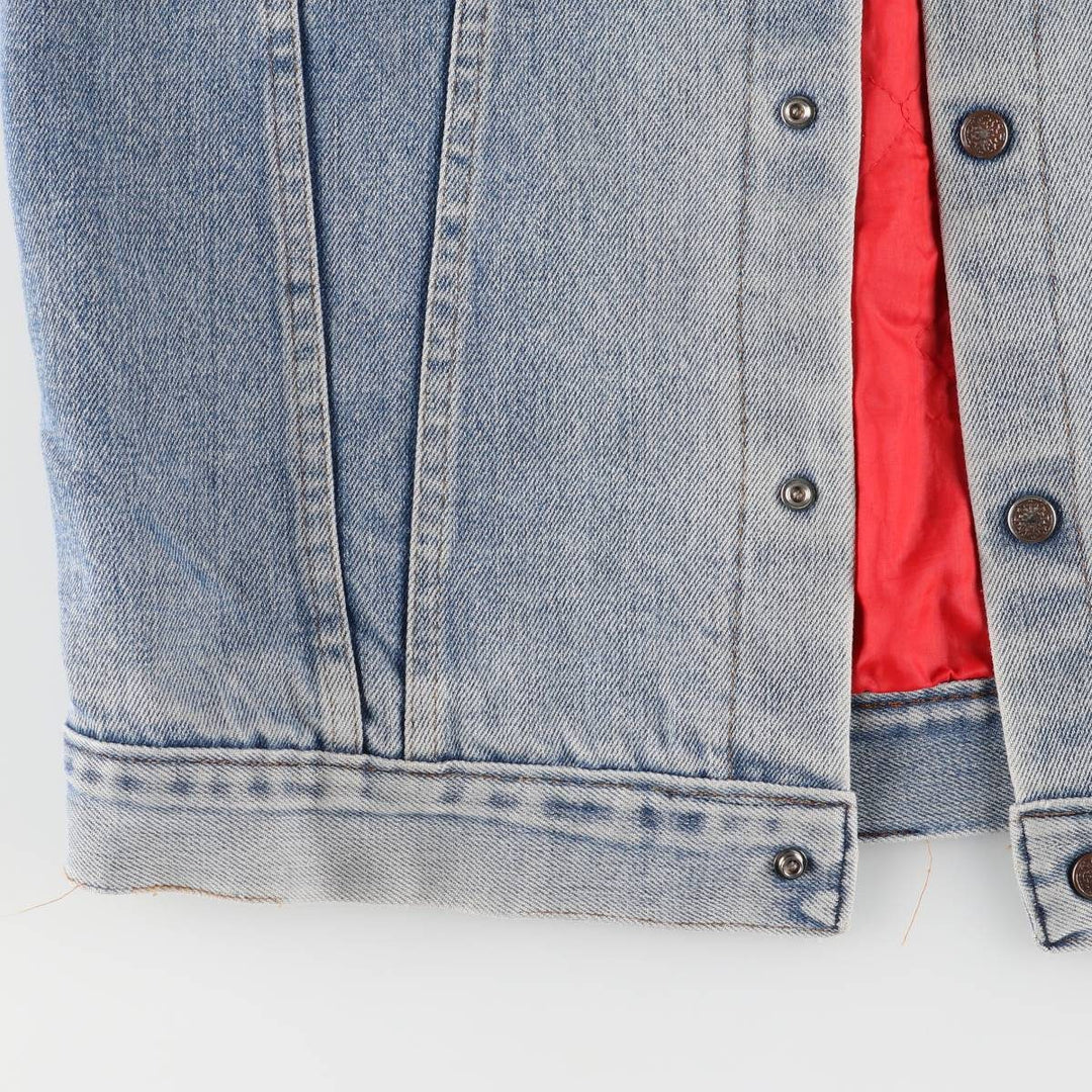 Padded denim jacket, size L, for men unclear Blue type light blue Vintage Second Hand