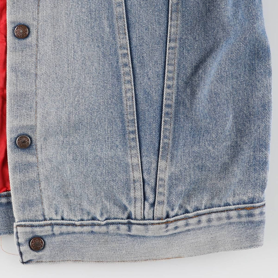 Padded denim jacket, size L, for men unclear Blue type light blue Vintage Second Hand