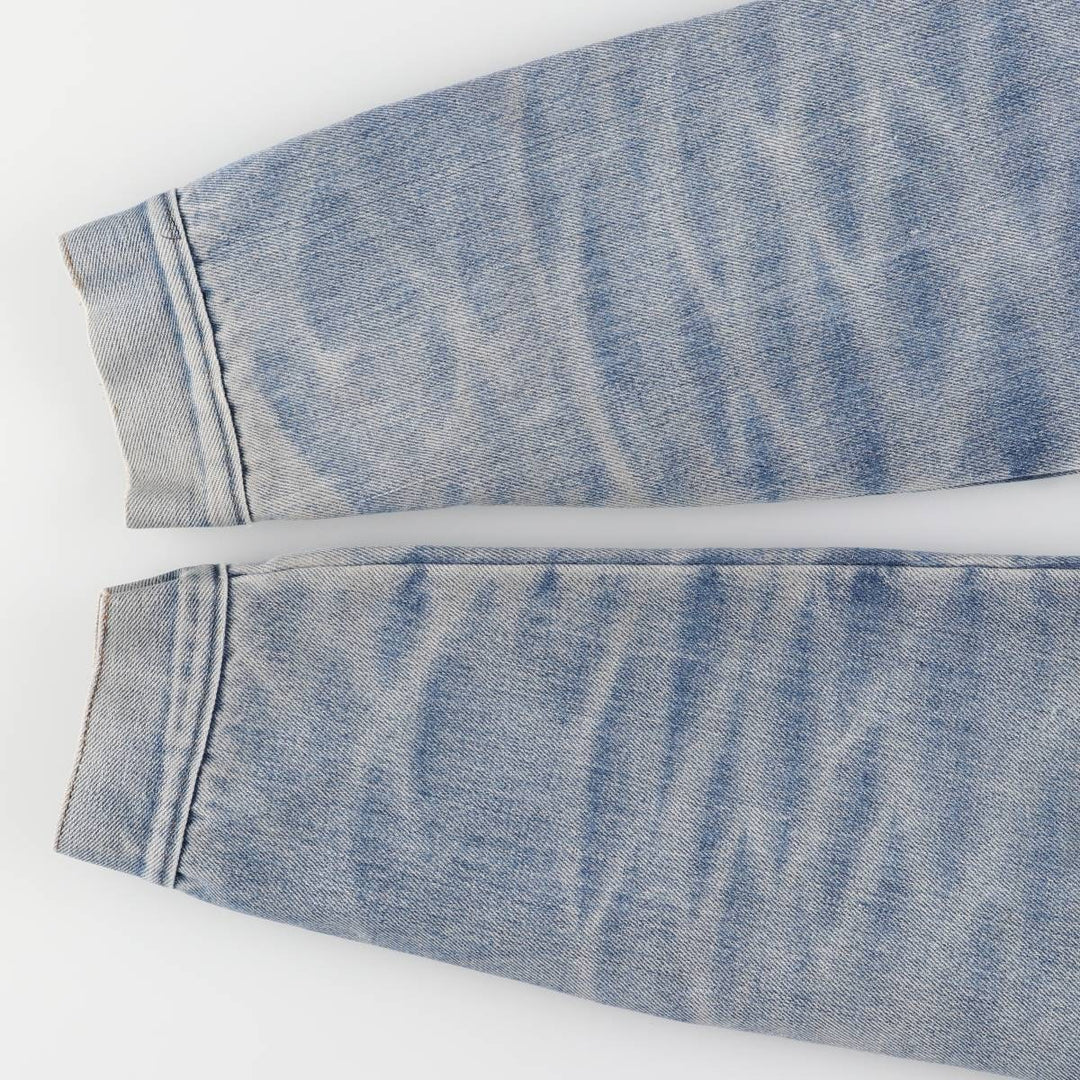 Padded denim jacket, size L, for men unclear Blue type light blue Vintage Second Hand