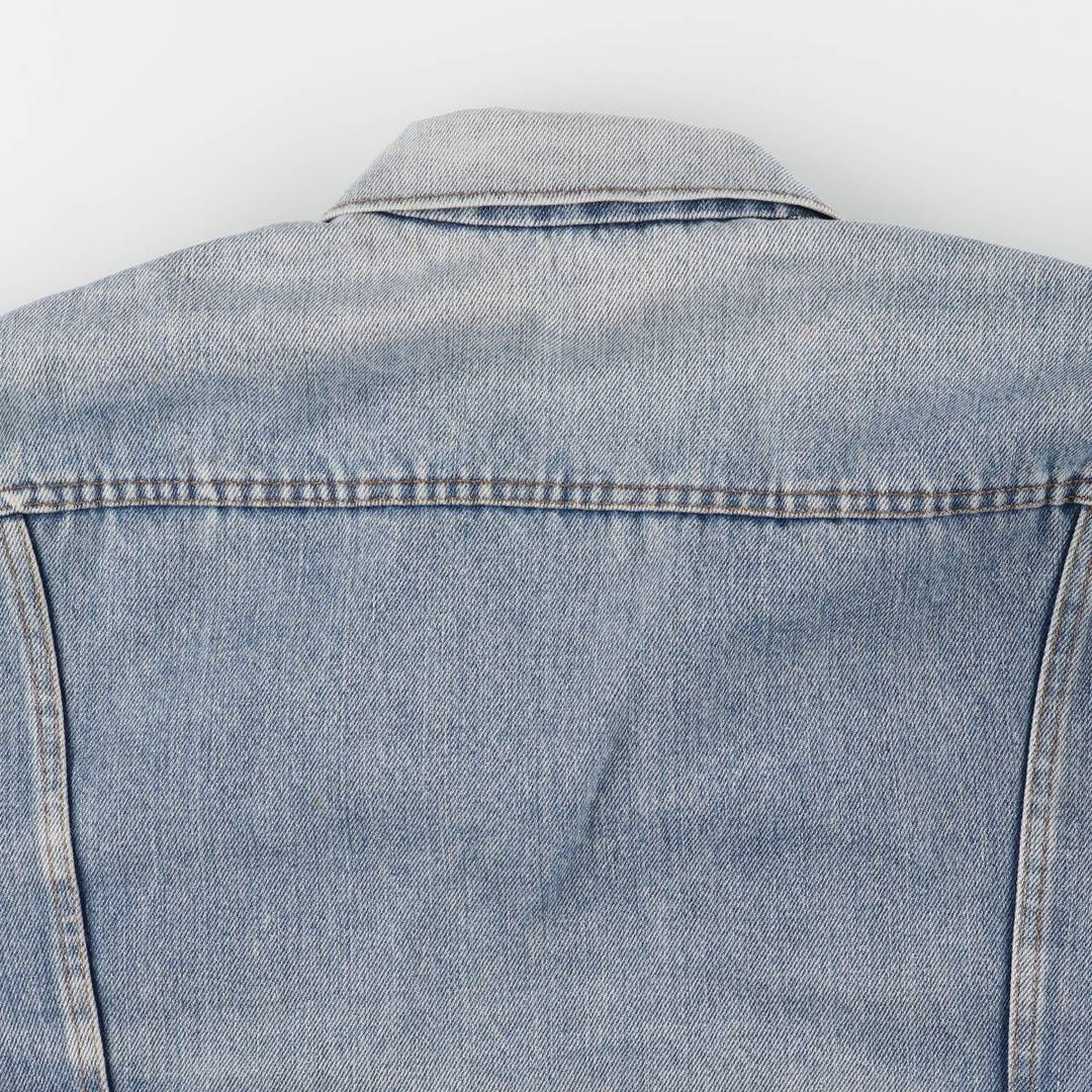 Padded denim jacket, size L, for men unclear Blue type light blue Vintage Second Hand