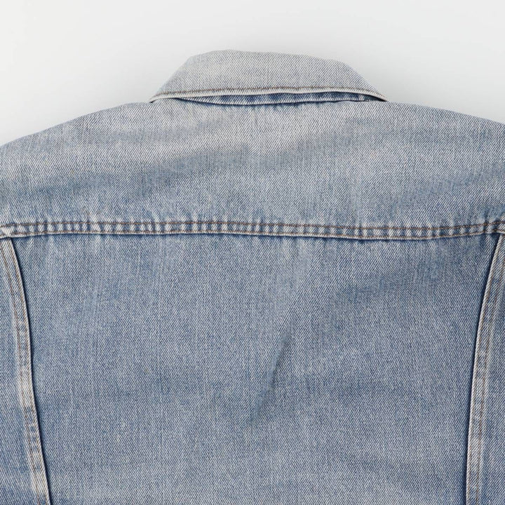 Padded denim jacket, size L, for men unclear Blue type light blue Vintage Second Hand