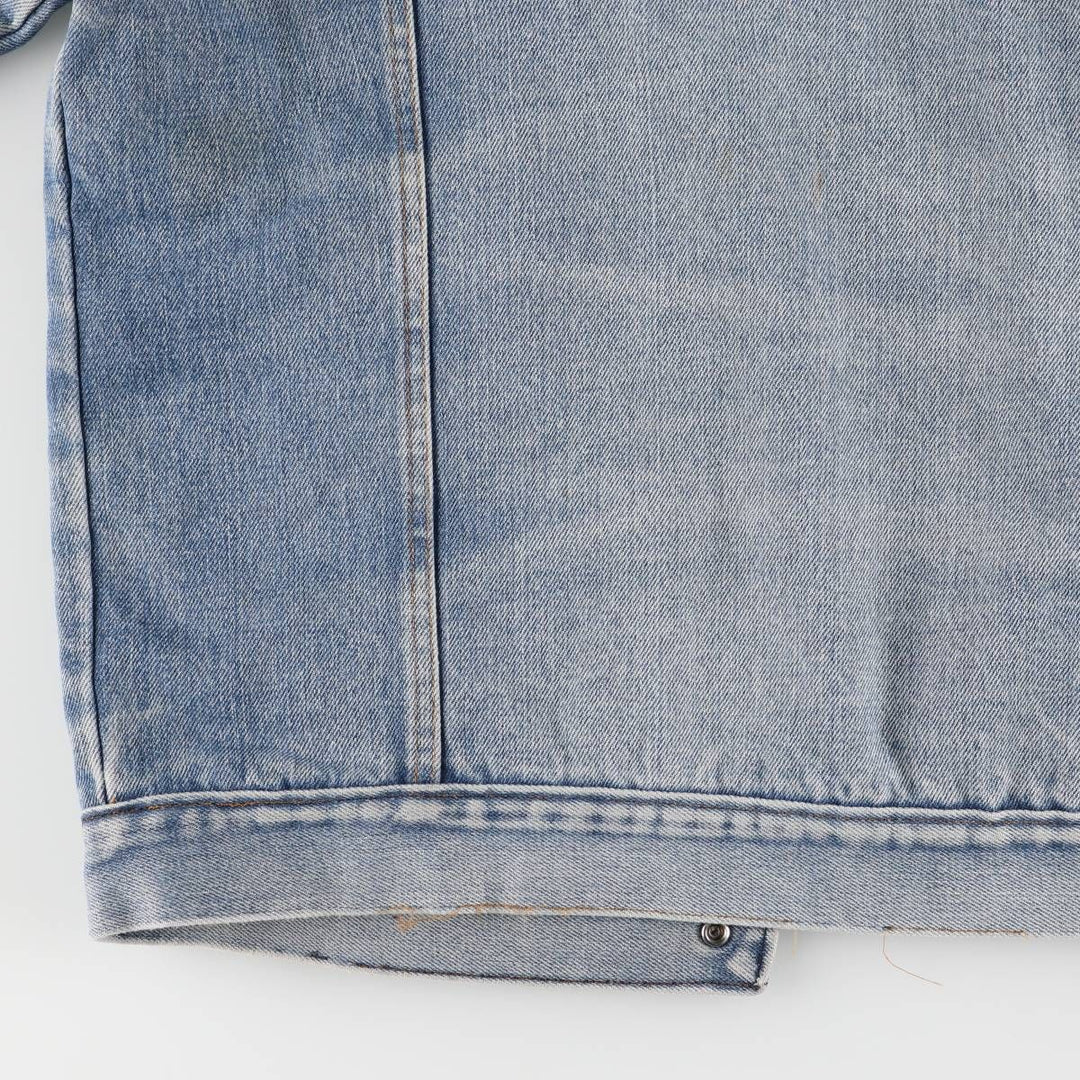 Padded denim jacket, size L, for men unclear Blue type light blue Vintage Second Hand