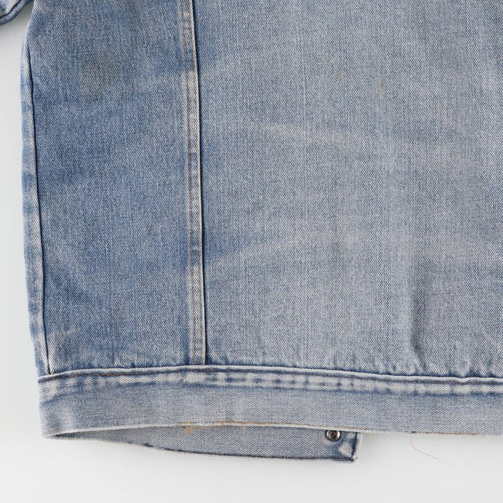 Padded denim jacket, size L, for men unclear Blue type light blue Vintage Second Hand