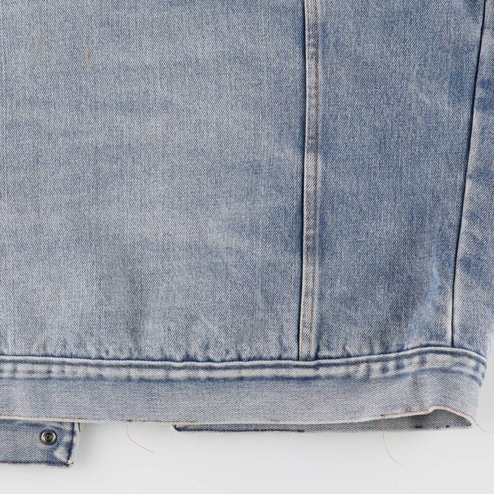 Padded denim jacket, size L, for men unclear Blue type light blue Vintage Second Hand