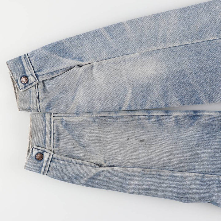 Padded denim jacket, size L, for men unclear Blue type light blue Vintage Second Hand