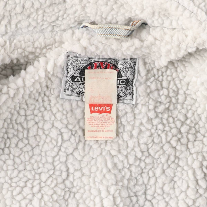 90'S Levi's Padded Denim Jacket, Men's Size XL, Vintage cotton blue type Vintage Second Hand