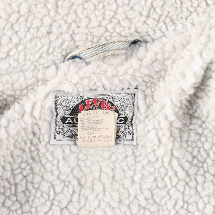 90'S Levi's Padded Denim Jacket, Men's Size XL, Vintage cotton blue type Vintage Second Hand