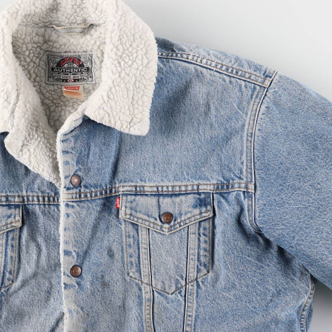 90'S Levi's Padded Denim Jacket, Men's Size XL, Vintage cotton blue type Vintage Second Hand