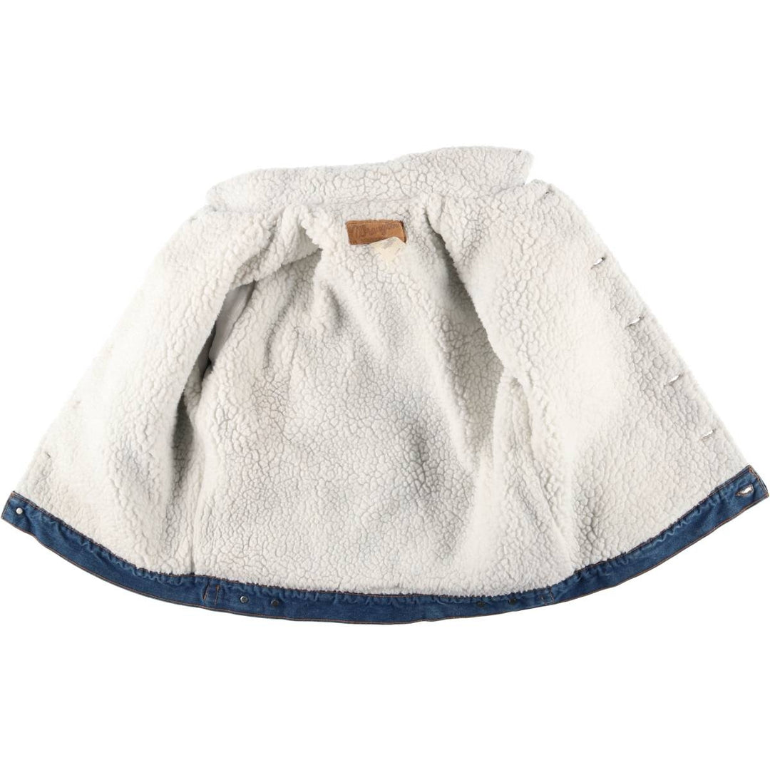 Vintage '90'S Wrangler NFL Eagle Pattern Stars and Stripes Denim Jacket, Made in USA, Men's Size Medium cotton blue type Vintage Second Hand