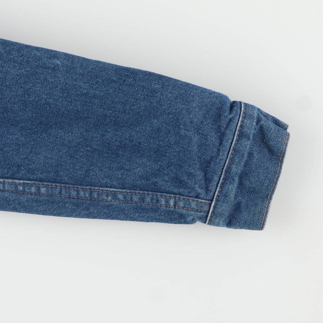 Vintage '90'S Wrangler NFL Eagle Pattern Stars and Stripes Denim Jacket, Made in USA, Men's Size Medium cotton blue type Vintage Second Hand