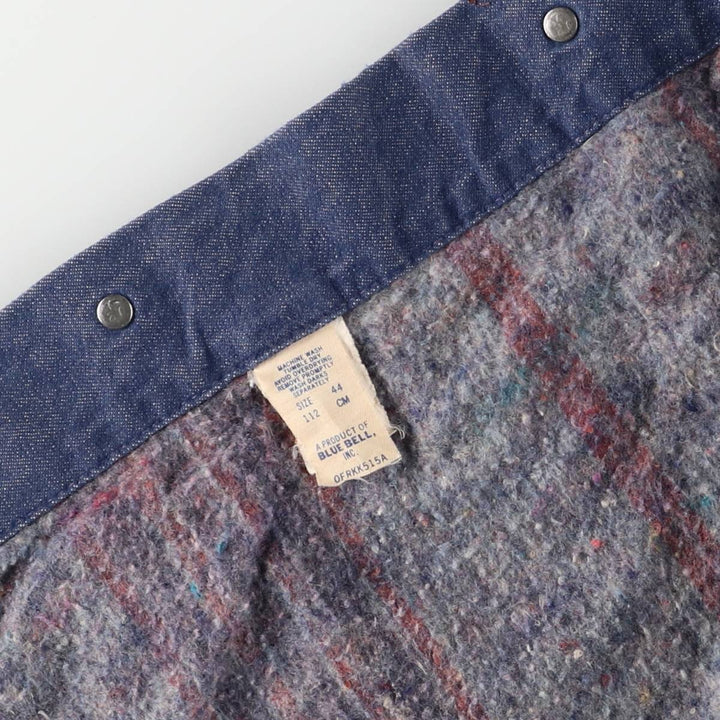 Vintage 1970'S Blue Bell bat-dyed denim coverall, men's size L cotton blue type Vintage Second Hand