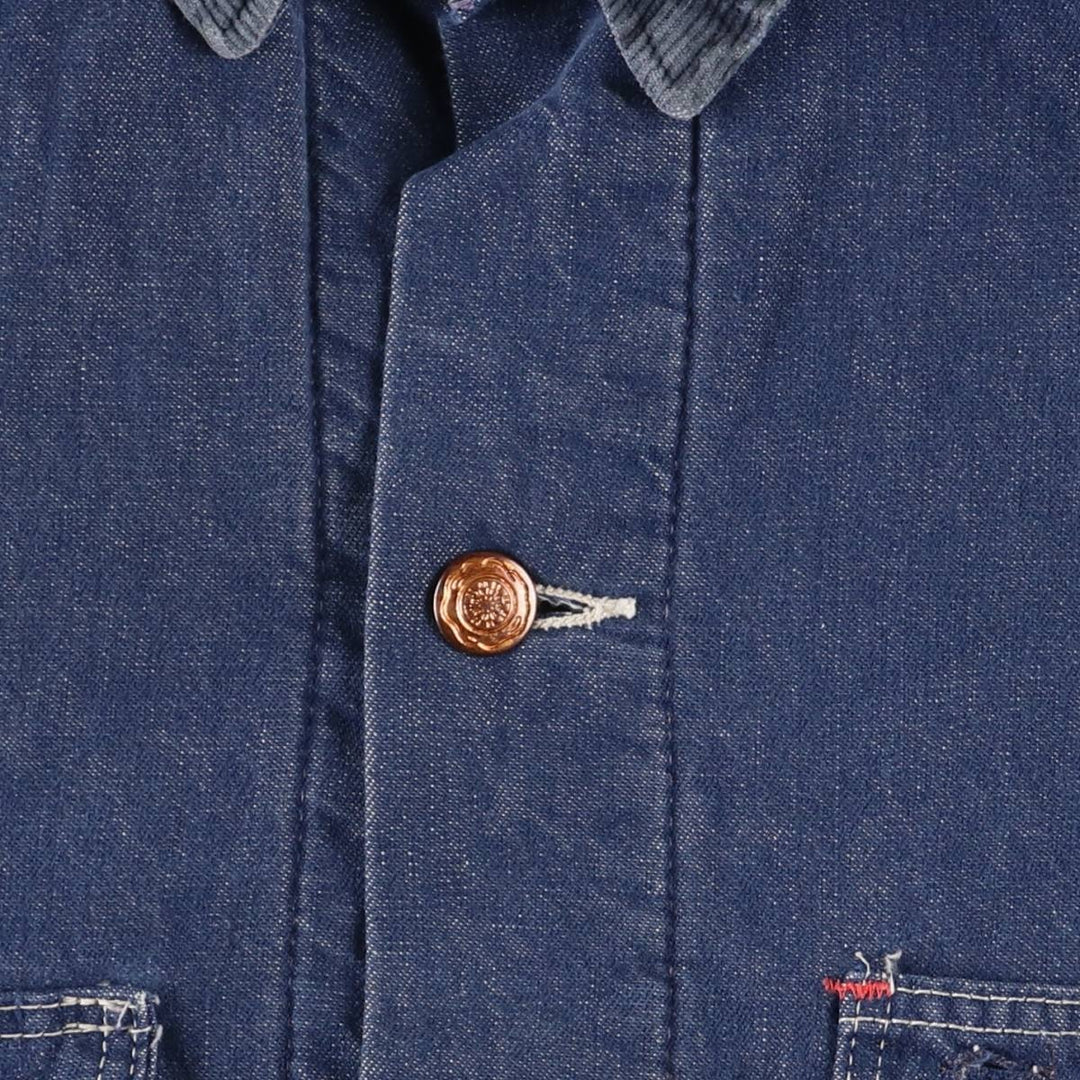 Vintage 1970'S Blue Bell bat-dyed denim coverall, men's size L cotton blue type Vintage Second Hand