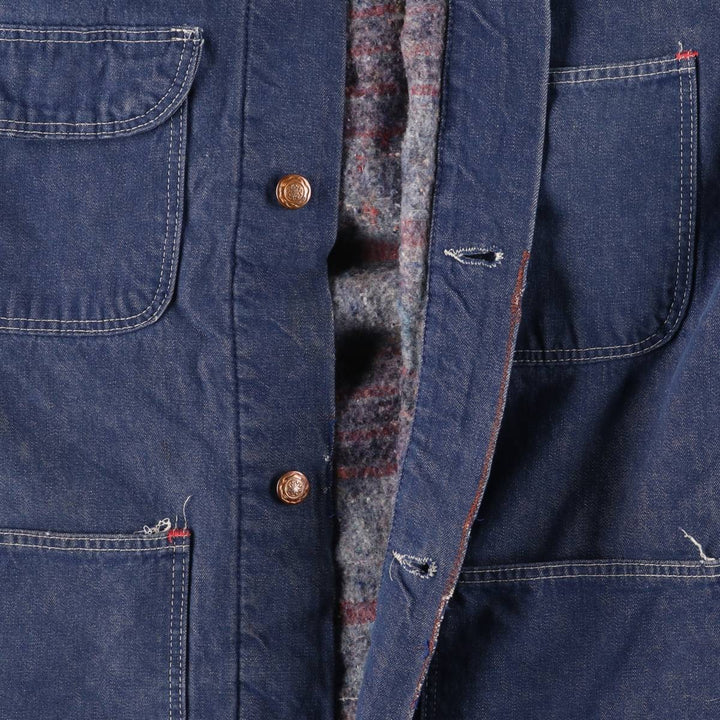 Vintage 1970'S Blue Bell bat-dyed denim coverall, men's size L cotton blue type Vintage Second Hand