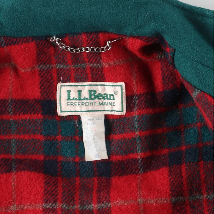Vintage LLBean padded wool jacket from the 1970'S to 1980s, made in the USA, size L. wool green type Vintage Second Hand