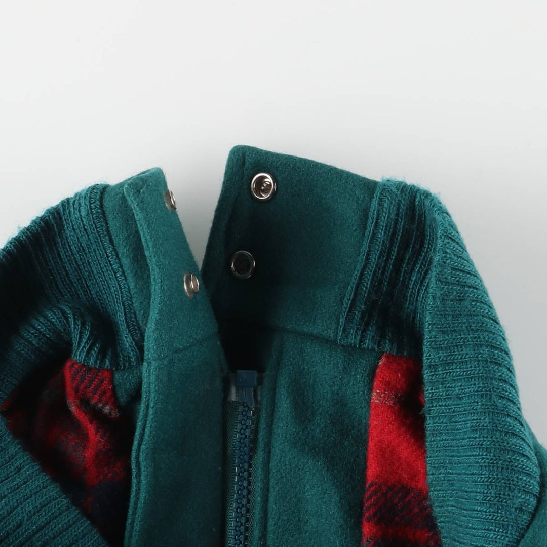 Vintage LLBean padded wool jacket from the 1970'S to 1980s, made in the USA, size L. wool green type Vintage Second Hand