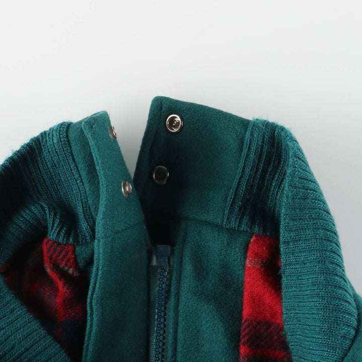 Vintage LLBean padded wool jacket from the 1970'S to 1980s, made in the USA, size L. wool green type Vintage Second Hand