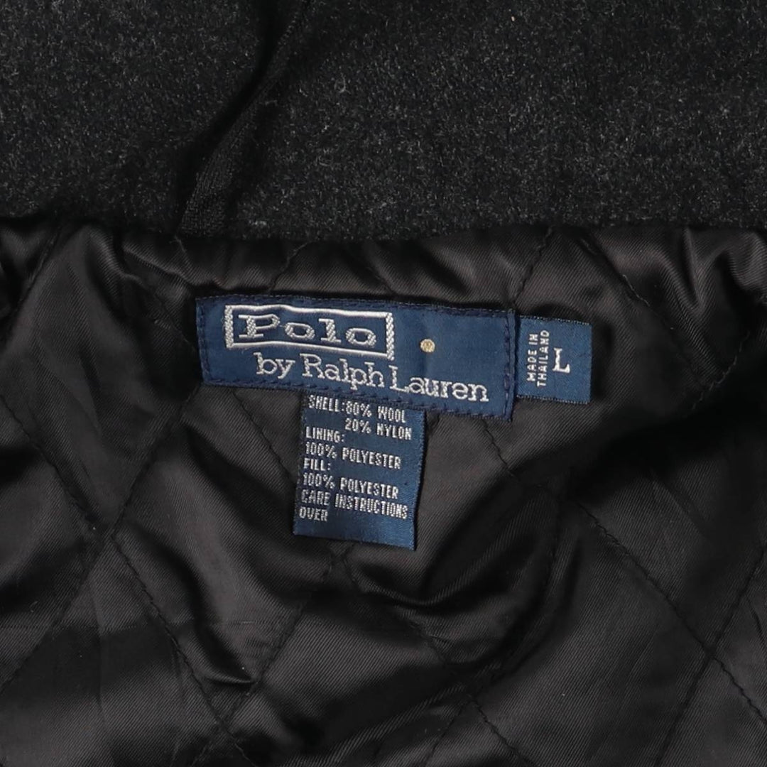 Ralph Lauren POLO by Ralph Lauren padded wool jacket, men's size L wool black type Vintage Second Hand