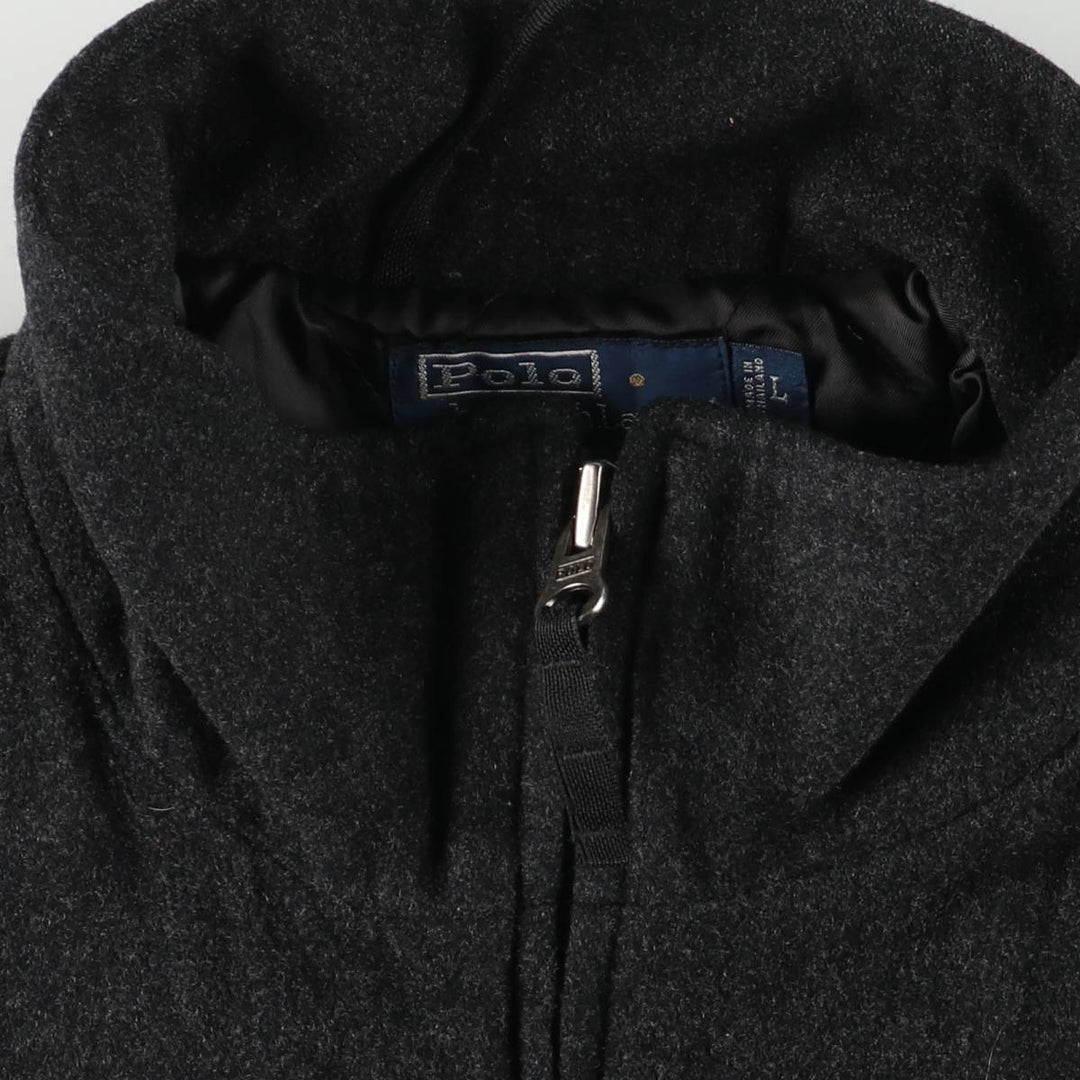 Ralph Lauren POLO by Ralph Lauren padded wool jacket, men's size L wool black type Vintage Second Hand