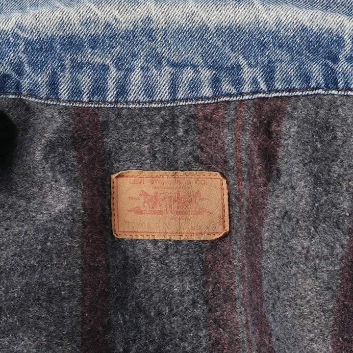 80'S Levi's 70506-0317 denim jacket, denim jacket, made in USA, men's size M, vintage cotton blue type Vintage Second Hand