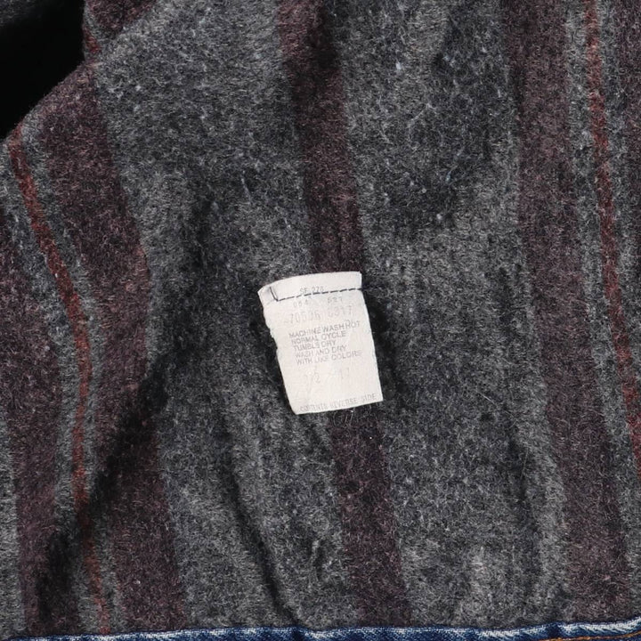 80'S Levi's 70506-0317 denim jacket, denim jacket, made in USA, men's size M, vintage cotton blue type Vintage Second Hand