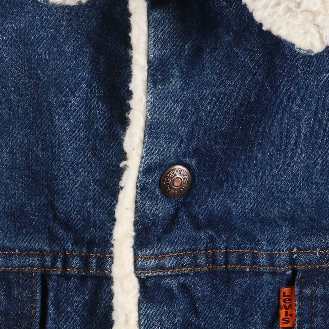 Vintage 1970'S Levi's padded denim jacket with orange tab, size L, men's unclear blue type Vintage Second Hand