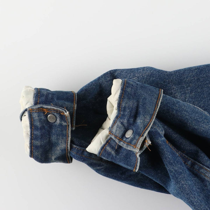Vintage 1970'S Levi's padded denim jacket with orange tab, size L, men's unclear blue type Vintage Second Hand