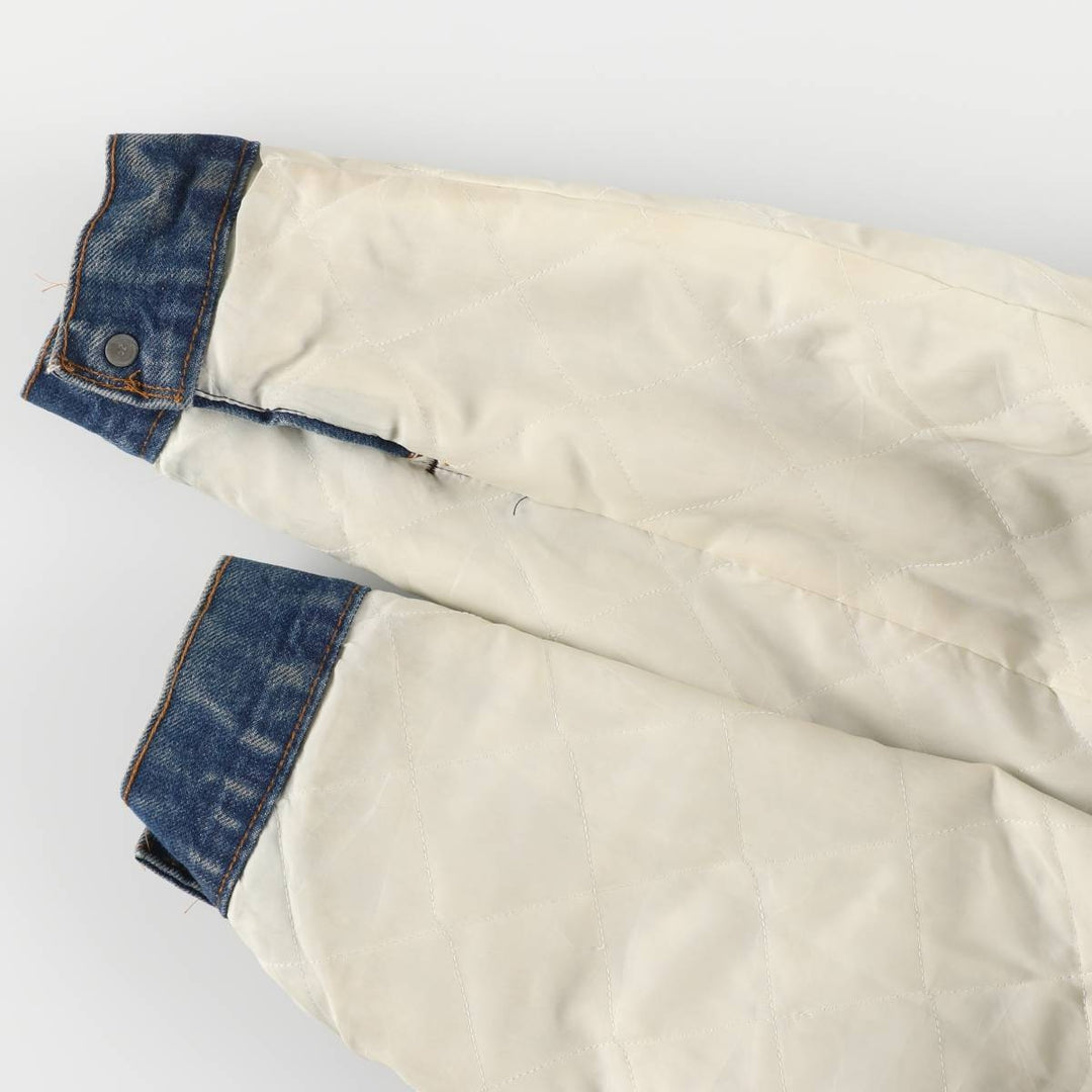 Vintage 1970'S Levi's padded denim jacket with orange tab, size L, men's unclear blue type Vintage Second Hand