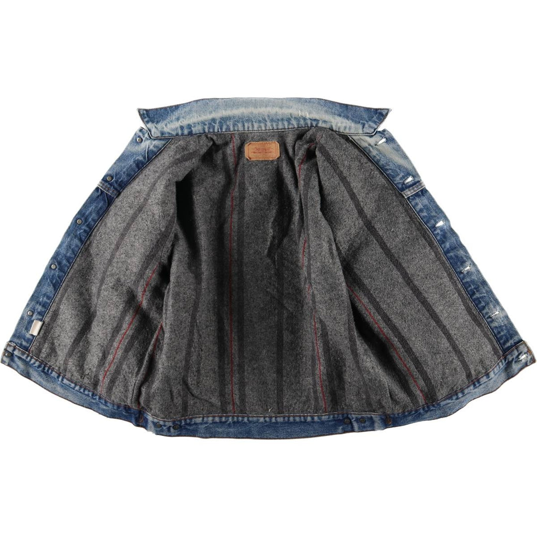 80'S Levi's 70506-0317 denim jacket, denim jacket, made in USA, men's size M, vintage unclear blue type Vintage Second Hand