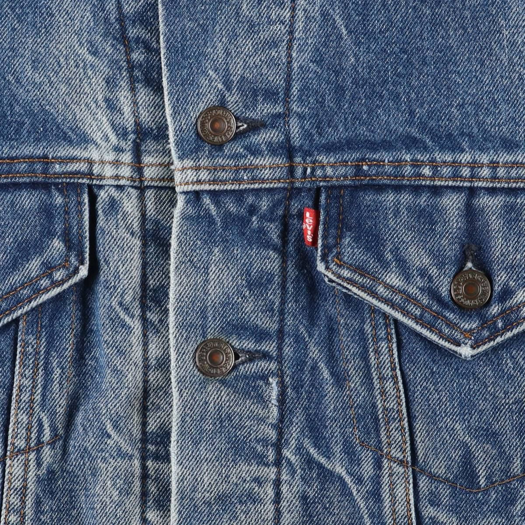 80'S Levi's 70506-0317 denim jacket, denim jacket, made in USA, men's size M, vintage unclear blue type Vintage Second Hand
