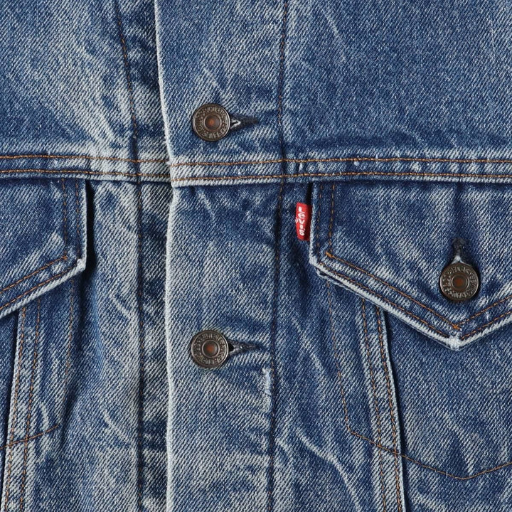 80'S Levi's 70506-0317 denim jacket, denim jacket, made in USA, men's size M, vintage unclear blue type Vintage Second Hand