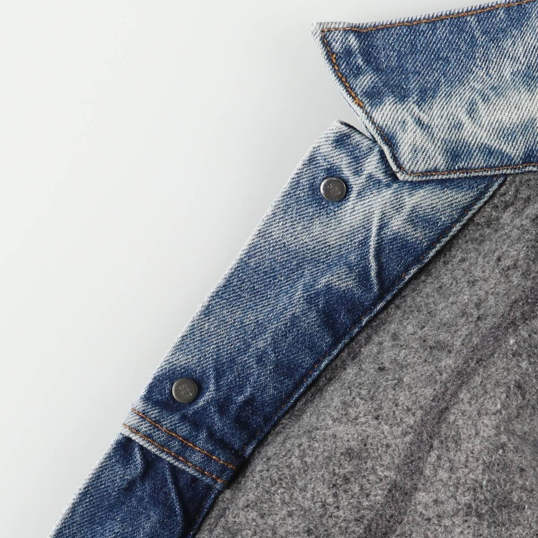 80'S Levi's 70506-0317 denim jacket, denim jacket, made in USA, men's size M, vintage unclear blue type Vintage Second Hand