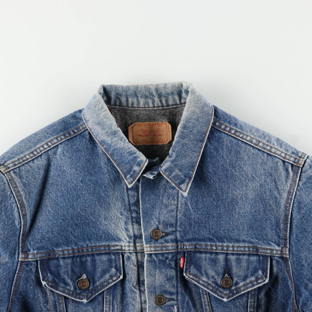 80'S Levi's 70506-0317 denim jacket, denim jacket, made in USA, men's size M, vintage unclear blue type Vintage Second Hand