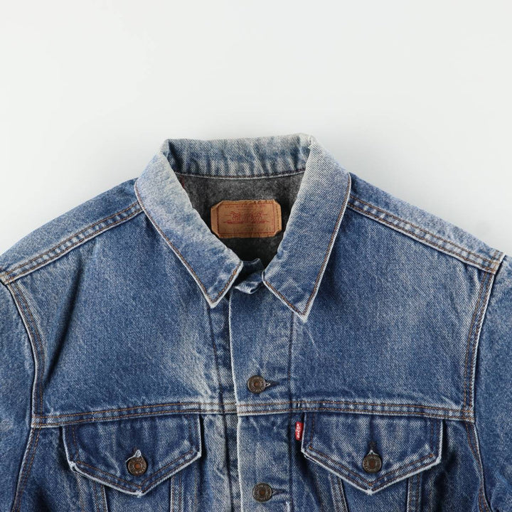 80'S Levi's 70506-0317 denim jacket, denim jacket, made in USA, men's size M, vintage unclear blue type Vintage Second Hand