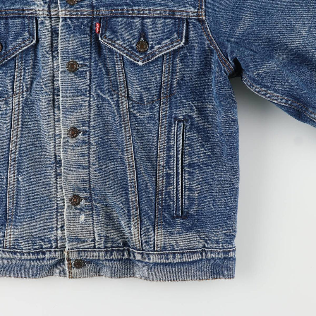 80'S Levi's 70506-0317 denim jacket, denim jacket, made in USA, men's size M, vintage unclear blue type Vintage Second Hand