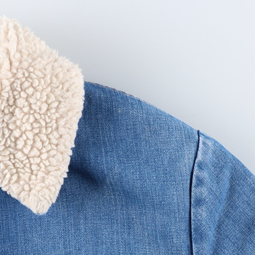 Vintage 1970'S Maverick denim and fleece lunch coat, made in the USA, men's size XL unclear blue type Vintage Second Hand