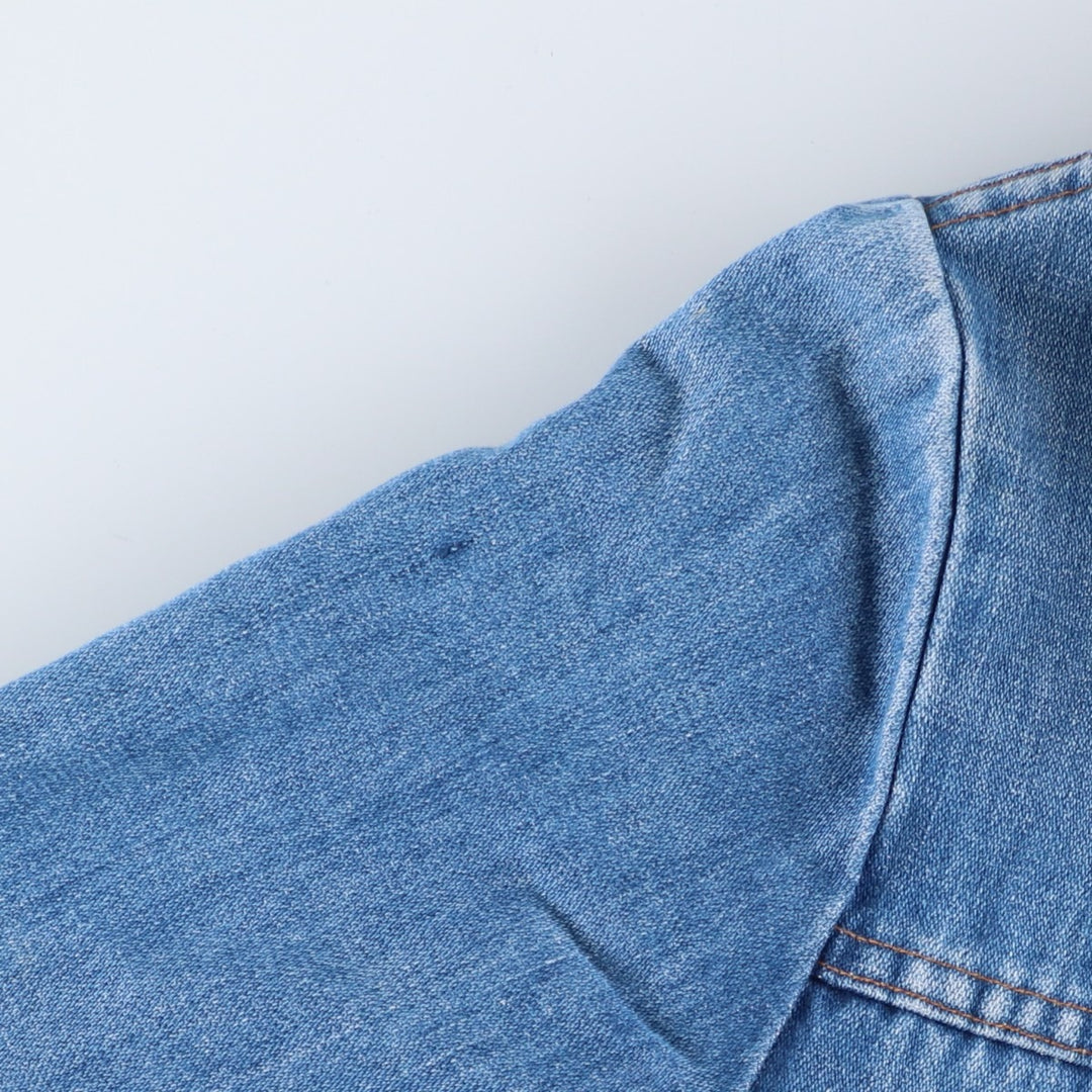 Vintage 1970'S Maverick denim and fleece lunch coat, made in the USA, men's size XL unclear blue type Vintage Second Hand