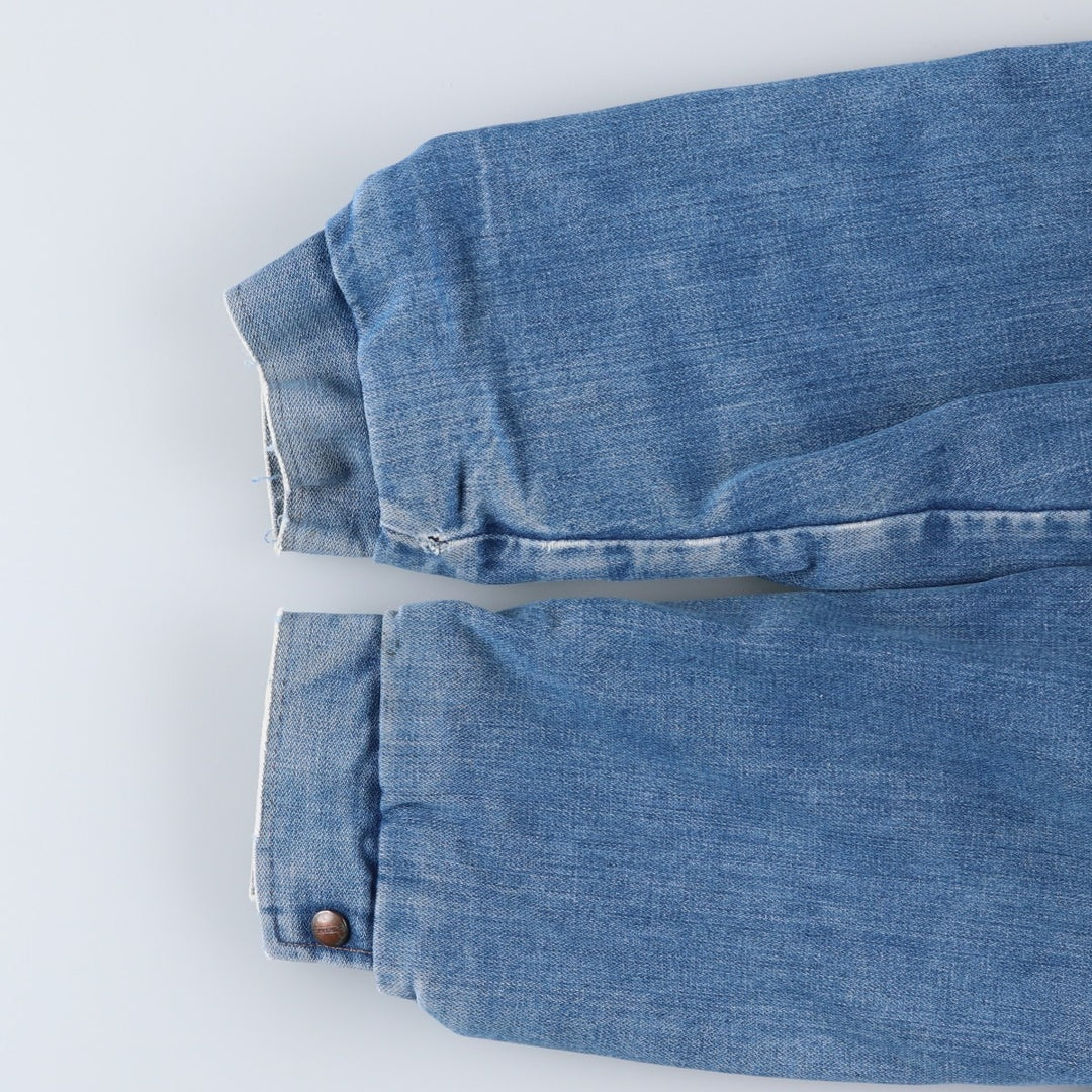 Vintage 1970'S Maverick denim and fleece lunch coat, made in the USA, men's size XL unclear blue type Vintage Second Hand