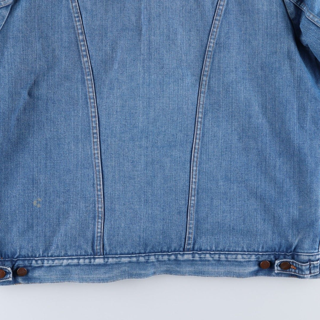 Vintage 1970'S Maverick denim and fleece lunch coat, made in the USA, men's size XL unclear blue type Vintage Second Hand