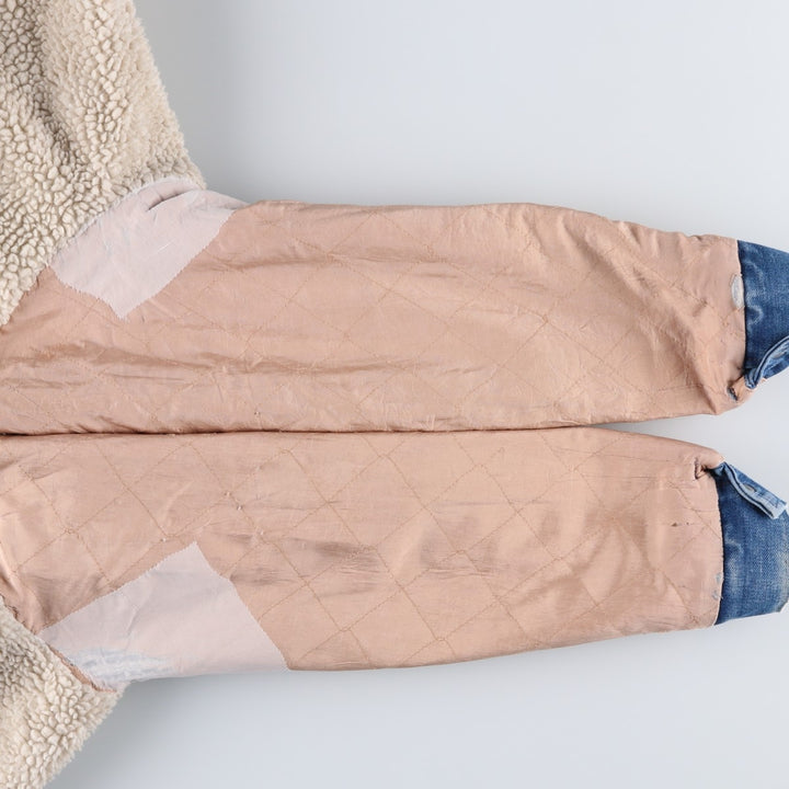 Vintage 1970'S Maverick denim and fleece lunch coat, made in the USA, men's size XL unclear blue type Vintage Second Hand