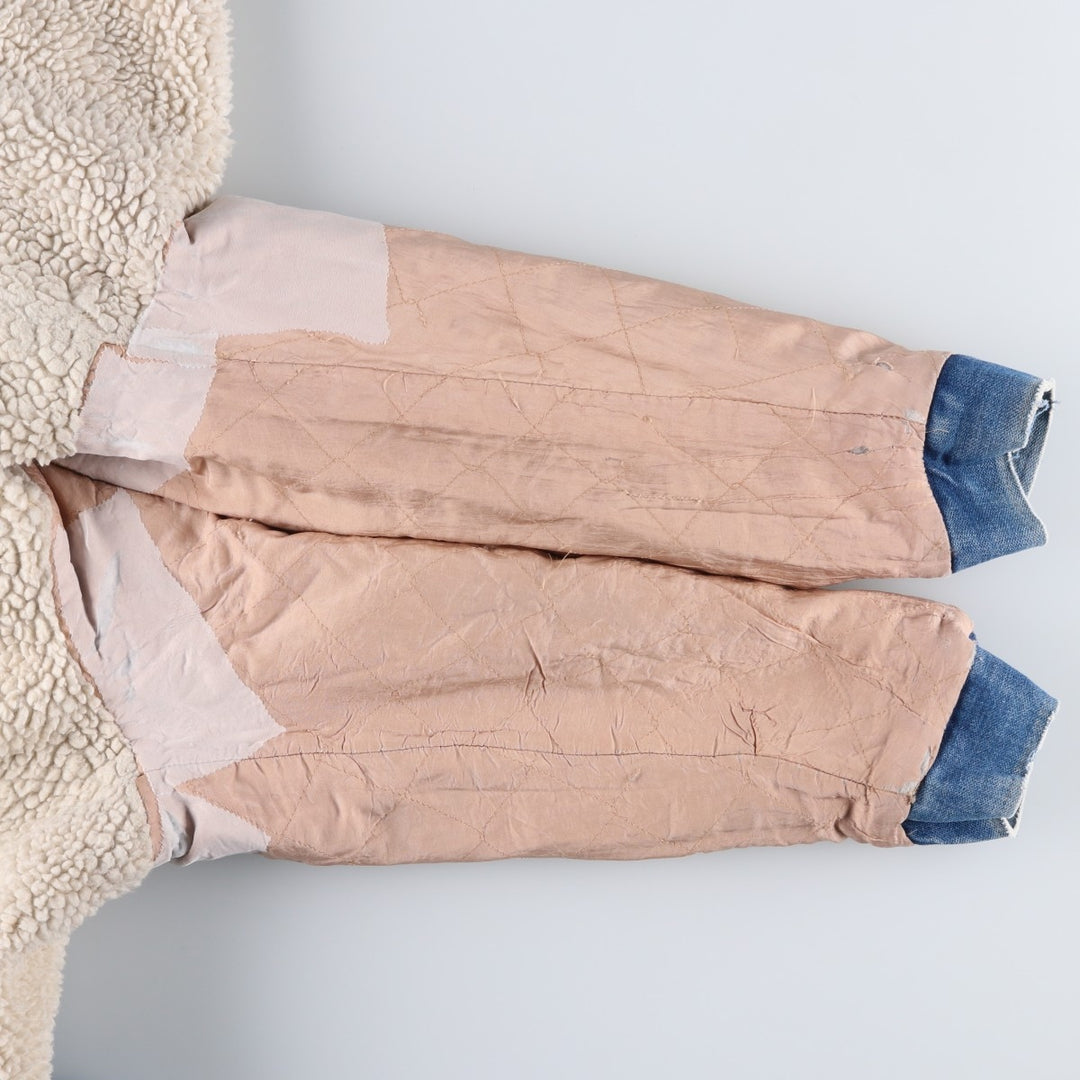 Vintage 1970'S Maverick denim and fleece lunch coat, made in the USA, men's size XL unclear blue type Vintage Second Hand