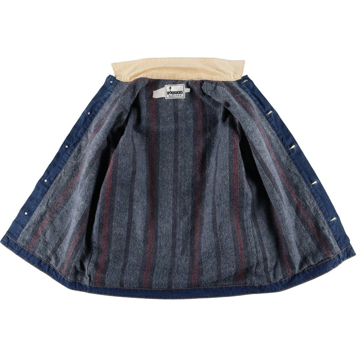 Vintage 80s-90'S ROEBUCKS denim coverall, made in the USA, size L, men's unclear blue type Vintage Second Hand