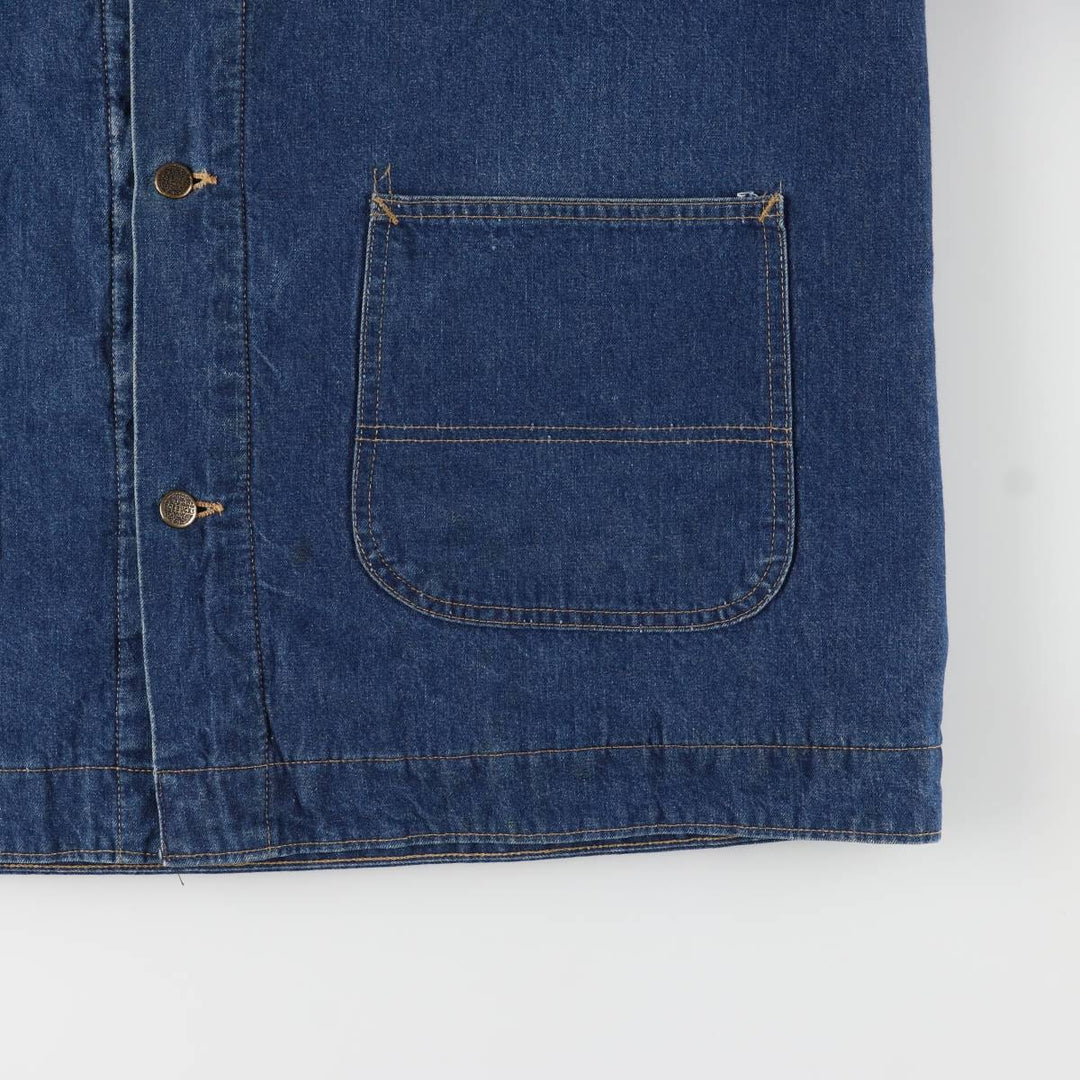 Vintage 80s-90'S ROEBUCKS denim coverall, made in the USA, size L, men's unclear blue type Vintage Second Hand