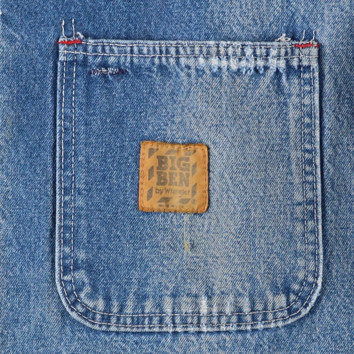 70s~80'S Wrangler BIG BEN denim coveralls made in USA, men's XL size, vintage cotton blue type Vintage Second Hand